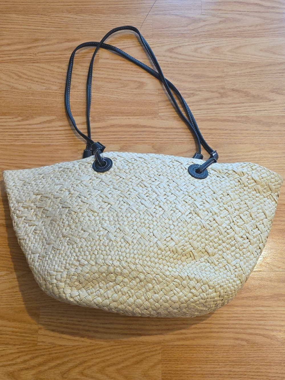 Woven Straw Tote Bag with Matching Crossbody Bag